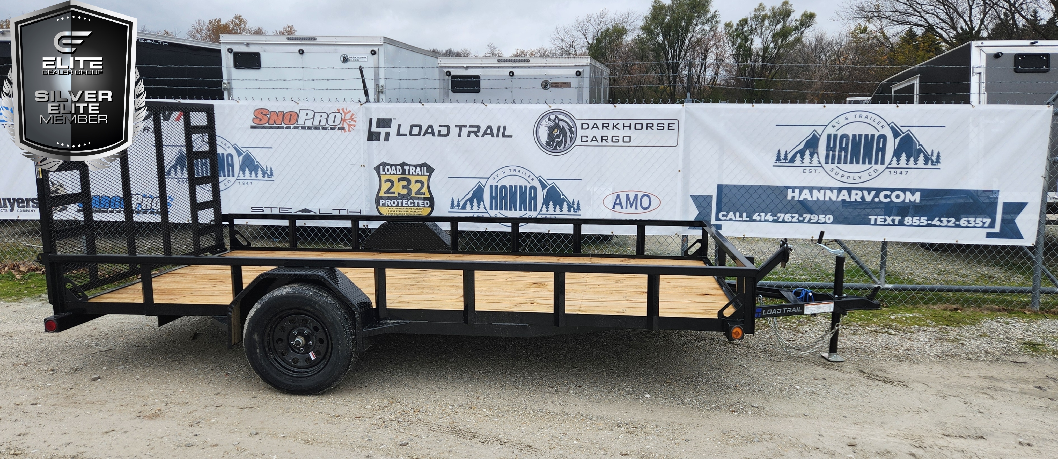 Load Trail 83 X14 Single Axle Steel Angle Frame Utility Trailer with Ramp Gate